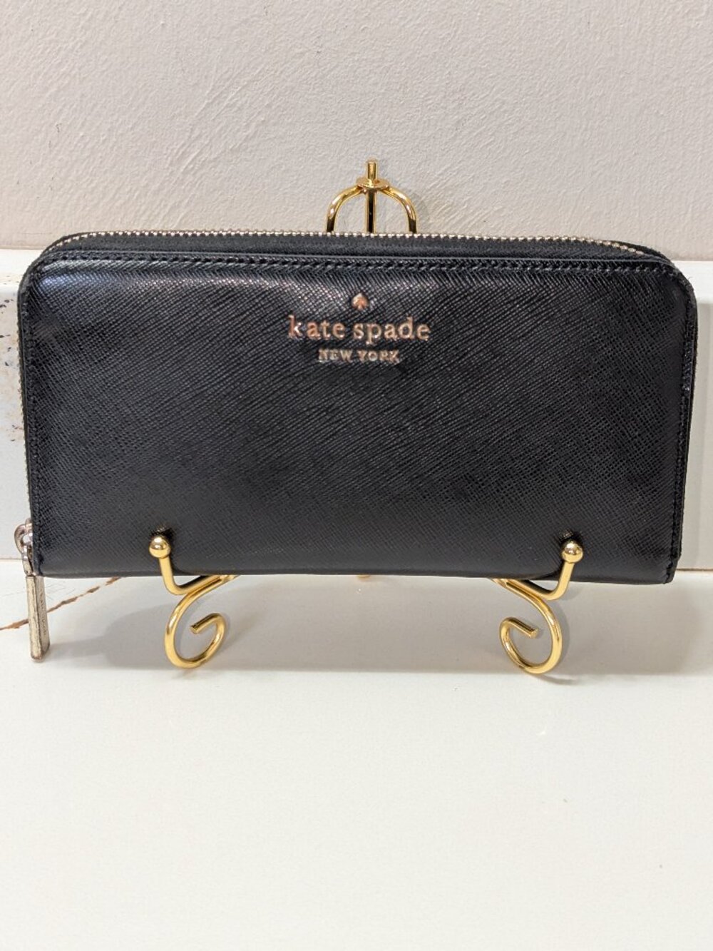 Kate Spade black long wallet. EUC!